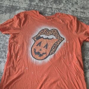 Orange Pumpkin Graphic Shirt
